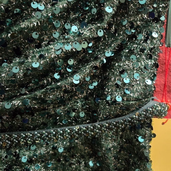 May Queen Green Sequin Maxi Dress - Picture 2 of 5